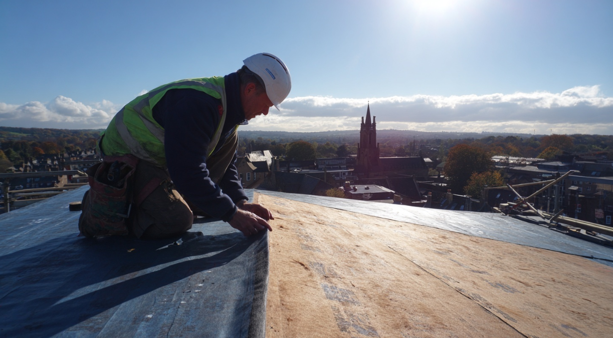 Mansfield Roofing Felt Roof Repairing Roof Adhesive Job Where we Needed to Get Ourslves Felt.png